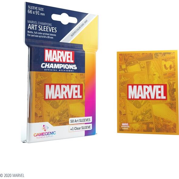 Gamegenic MARVEL Art Sleeves (66 mm x 91 mm) Orange 50+1 szt.