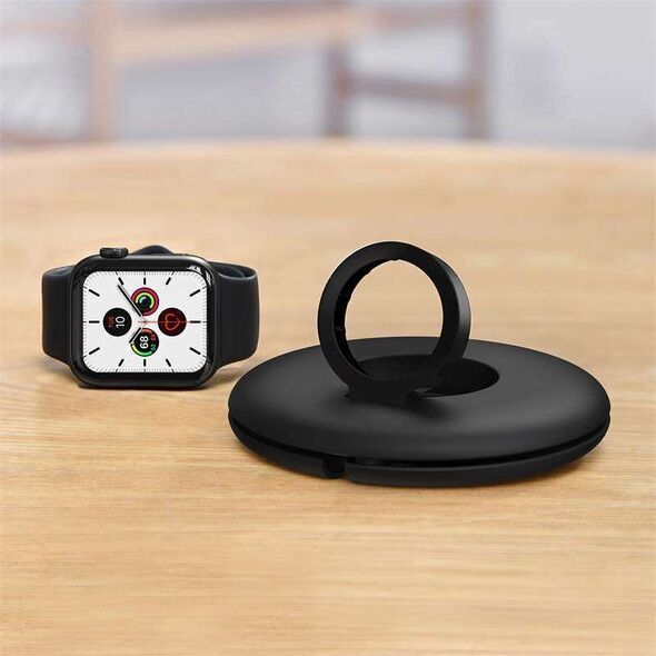 Baseus Organizer / uchwyt na ładowarkę do AppleWatch (czarna)