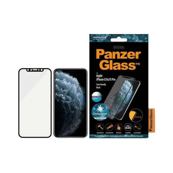 PanzerGlass PanzerGlass E2E Anti-Glare iPhone X/Xs /11 Pro Case Friendly AntiBacterial Microfracture czarny/black () - PAN000249