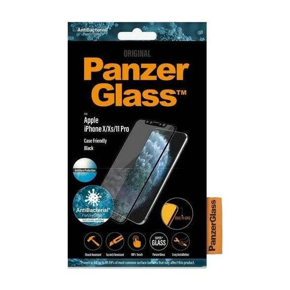 PanzerGlass PanzerGlass E2E Anti-Glare iPhone X/Xs /11 Pro Case Friendly AntiBacterial Microfracture czarny/black () - PAN000249