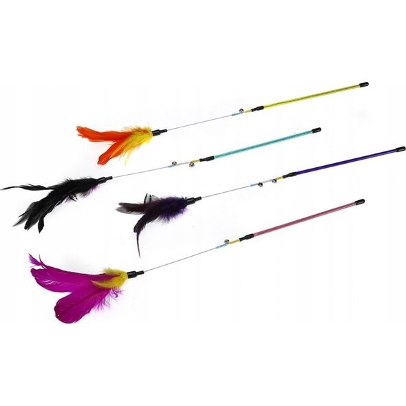 EBI EBI WĘDKA DLA KOTA KOLOROWE PIÓRKA 60cm 408/430439