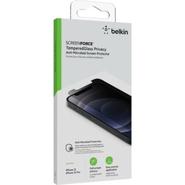 Belkin Szkło ochronne Tempered Glass Privacy iPhone 12/12 Pro