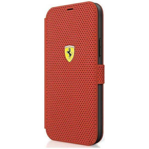 Ferrari Ferrari FESPEFLBKP12SRE iPhone 12 mini 5,4" czerwony/red book On Track Perforated