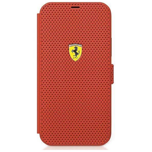Ferrari Ferrari FESPEFLBKP12SRE iPhone 12 mini 5,4" czerwony/red book On Track Perforated