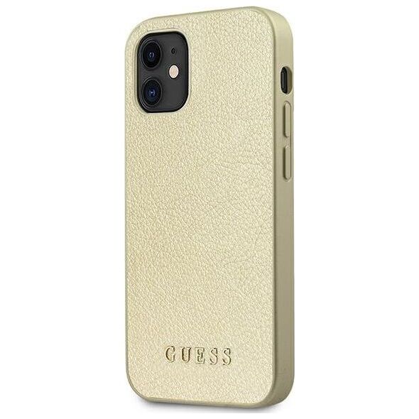 Guess Guess GUHCP12SIGLGO iPhone 12 mini 5,4" złoty/gold hardcase Iridescent