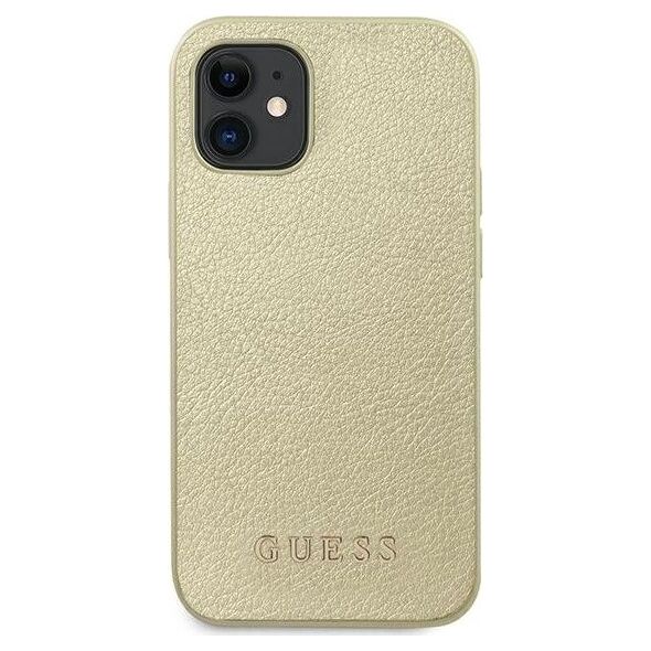 Guess Guess GUHCP12SIGLGO iPhone 12 mini 5,4" złoty/gold hardcase Iridescent