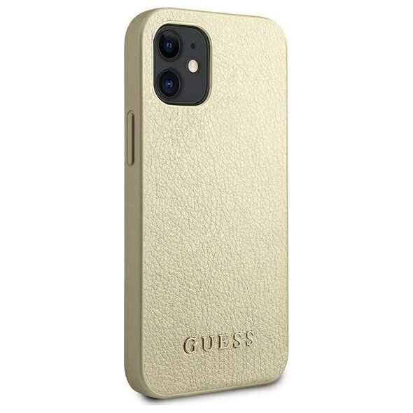 Guess Guess GUHCP12SIGLGO iPhone 12 mini 5,4" złoty/gold hardcase Iridescent