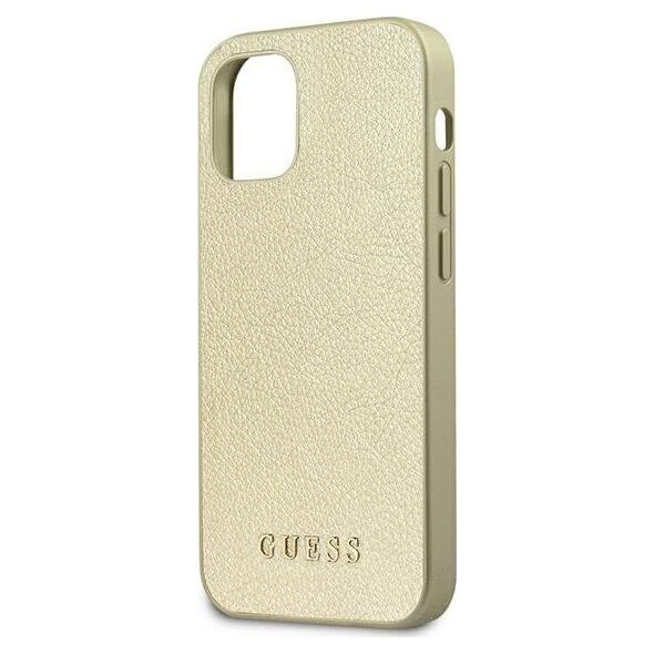 Guess Guess GUHCP12SIGLGO iPhone 12 mini 5,4" złoty/gold hardcase Iridescent
