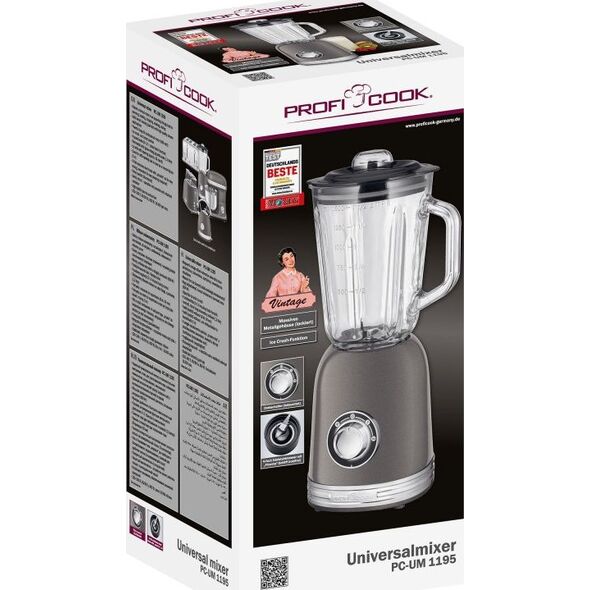Blender kielichowy ProfiCook PC-UM 1195 szary