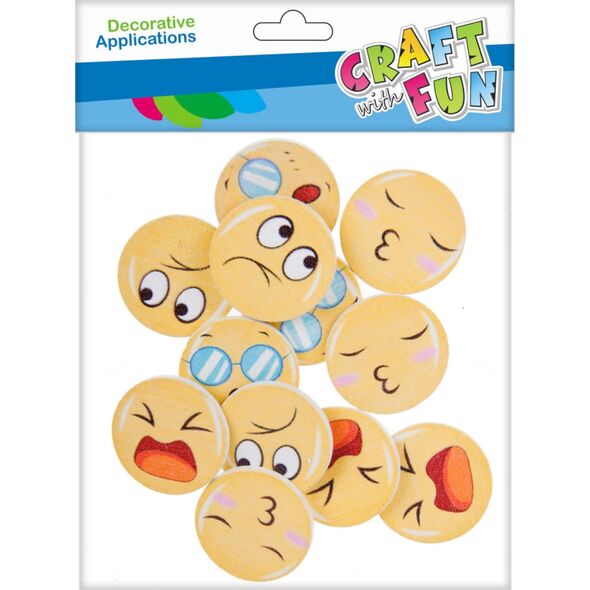 Craft with Fun CF OZDOBA DEK DREW SPRZYL EMOTKI 12SZT 12/432