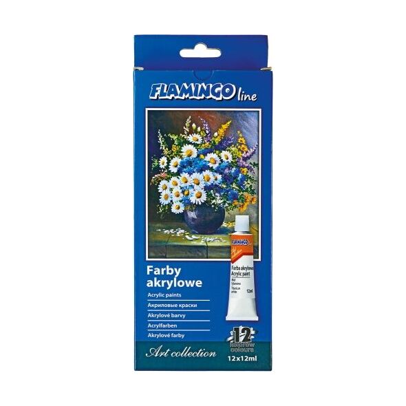 Titanum Farby akrylowe w tubie 12 kolorów 12 ml
