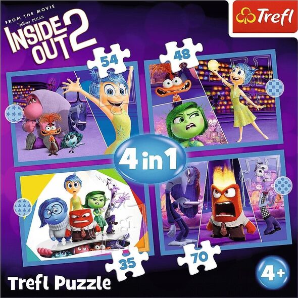 Trefl Puzzle 4w1 Emocje rządzą W głowie się nie mieści 2