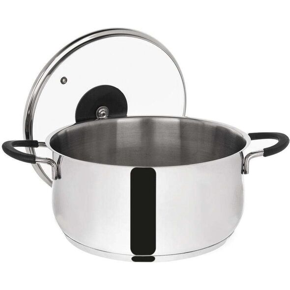 Orion Garnek stalowy Dalie z pokrywką 24cm 5.3l
