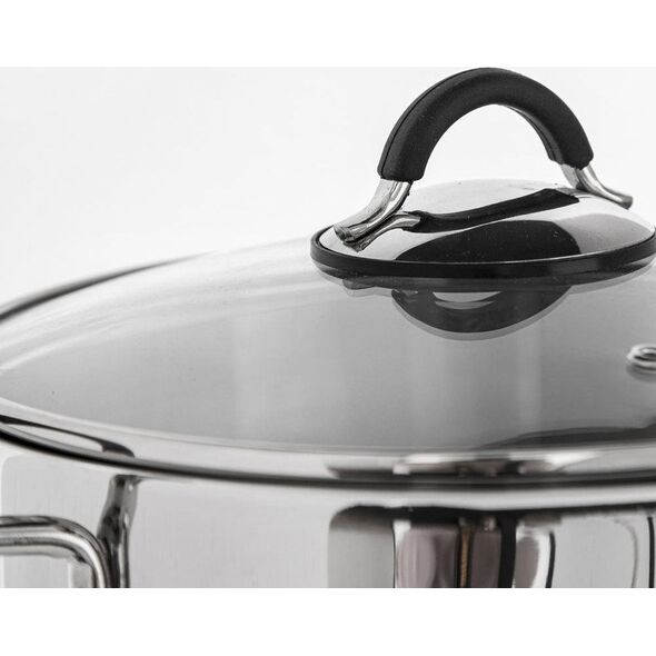 Orion Garnek stalowy Dalie z pokrywką 24cm 5.3l