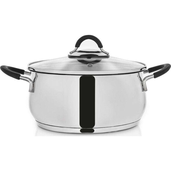 Orion Garnek stalowy Dalie z pokrywką 22cm 4l