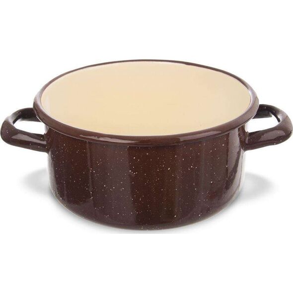 Orion Garnek rondel garnuszek emaliowany 1.5l brązowy