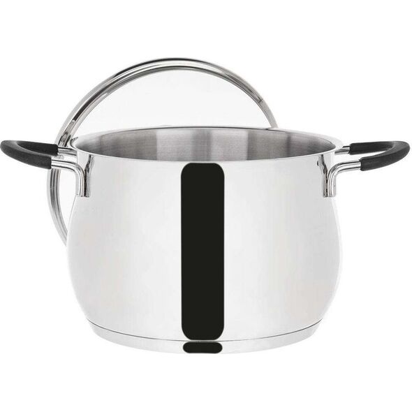 Orion Garnek stalowy Dalie z pokrywką 20cm 4.8l