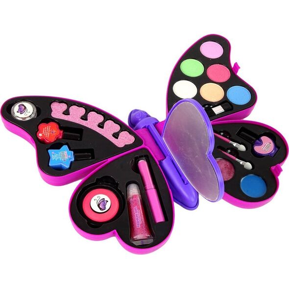 LeanToys Zestaw Do Makijażu Fioletowy Motyl Cienie Do Powiek