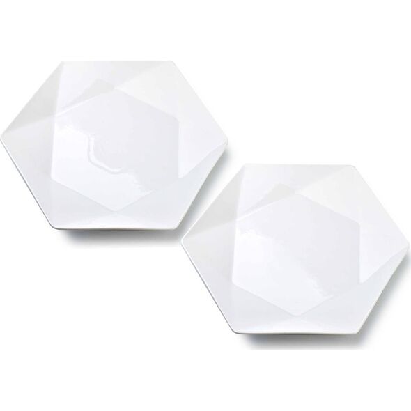 Affek Design RALPH WHITE Kpl.2 talerzy płaskie 32,5cmx 28.5cm x h3cm