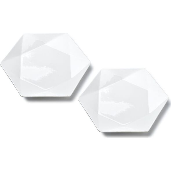 Affek Design RALPH WHITE Kpl.2 talerzy deserowych 24.5cm x21cm x h2cm