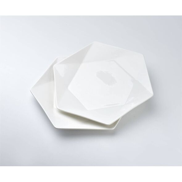 Affek Design RALPH WHITE Kpl.2 talerzy deserowych 24.5cm x21cm x h2cm