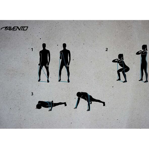 Avento Powerband średni opór szary 1 szt.