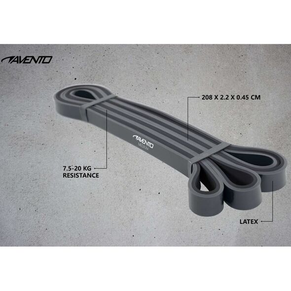 Avento Powerband średni opór szary 1 szt.