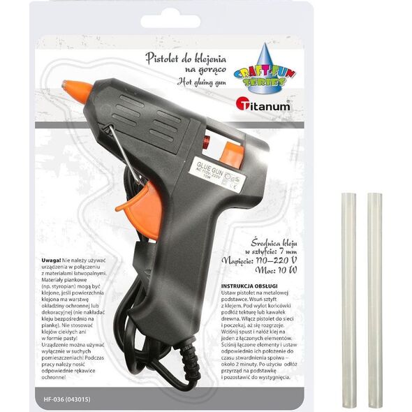 Titanum Pistolet do kleju na gorąco +2 kleje 7mm