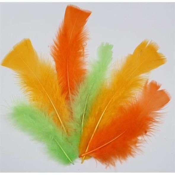 Titanum Kolorowe pióra dekoracyjne, 8g pomarań, CRAFT-FUN