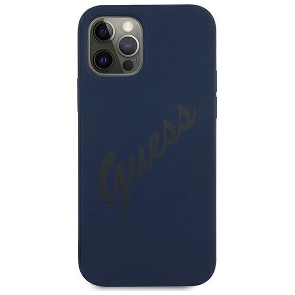 Guess Etui Guess GUHCP12LLSVSBL Apple iPhone 12 Pro Max niebieski/blue hardcase Script Vintage