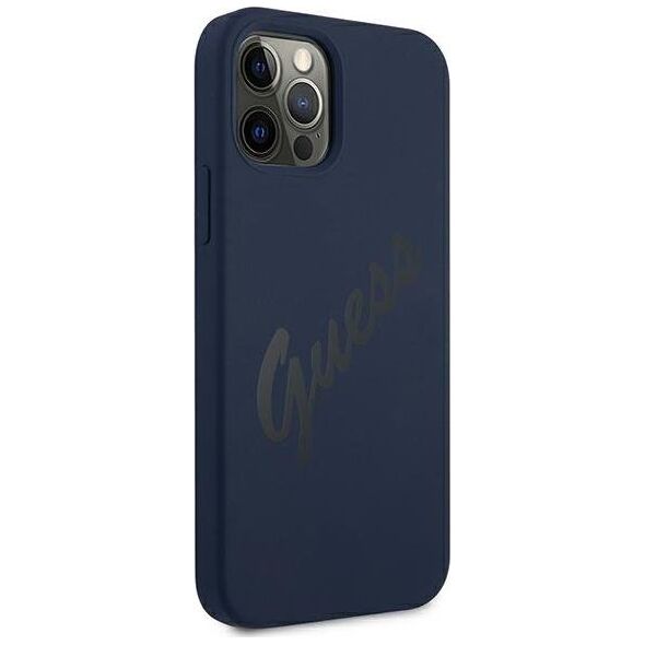 Guess Etui Guess GUHCP12LLSVSBL Apple iPhone 12 Pro Max niebieski/blue hardcase Script Vintage