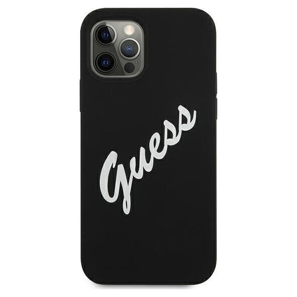 Guess Etui Guess GUHCP12LLSVSBW Apple iPhone 12 Pro Max czarno biały/black white hardcase Silicone Vintage