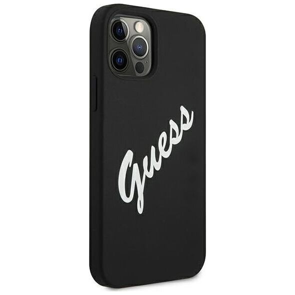 Guess Etui Guess GUHCP12LLSVSBW Apple iPhone 12 Pro Max czarno biały/black white hardcase Silicone Vintage