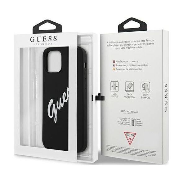 Guess Etui Guess GUHCP12LLSVSBW Apple iPhone 12 Pro Max czarno biały/black white hardcase Silicone Vintage