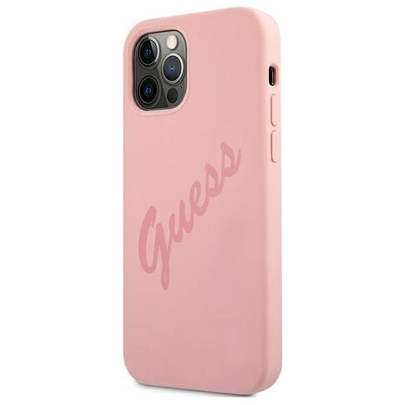 Guess Etui Guess GUHCP12LLSVSPI Apple iPhone 12 Pro Max różowy/pink hardcase Script Vintage