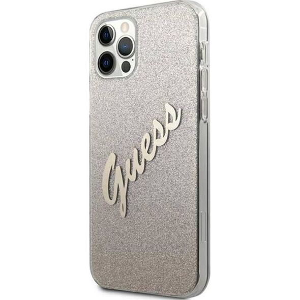 Guess Etui Guess GUHCP12LPCUGLSGO Apple iPhone 12 Pro Max złoty/gold hardcase Glitter Gradient Script