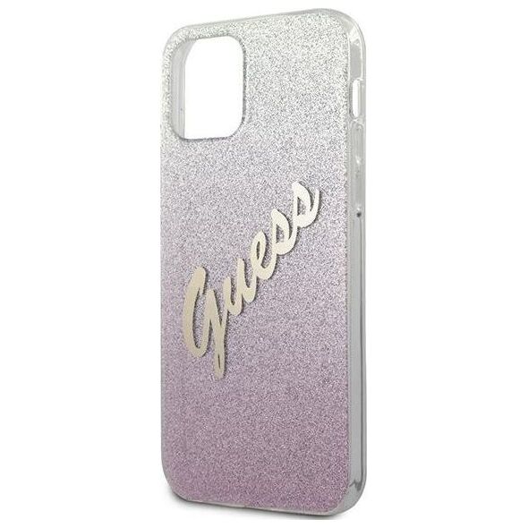Guess Etui Guess GUHCP12LPCUGLSPI Apple iPhone 12 Pro Max różowy/pink hardcase Glitter Gradient Script