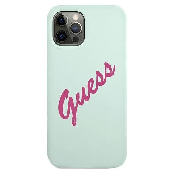 Guess Etui Guess GUHCP12MLSVSBF Apple iPhone 12/12 Pro niebieski fuksja/blue fuschia hardcase Silicone Vintage