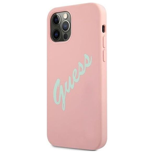 Guess Etui Guess GUHCP12MLSVSPG Apple iPhone 12/12 Pro różowo zielony/green pink hardcase Silicone Vintage