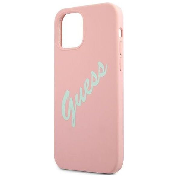 Guess Etui Guess GUHCP12MLSVSPG Apple iPhone 12/12 Pro różowo zielony/green pink hardcase Silicone Vintage