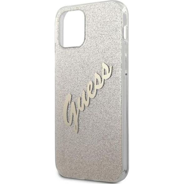 Guess Etui Guess GUHCP12MPCUGLSGO Apple iPhone 12/12 Pro złoty/gold hardcase Glitter Gradient Script