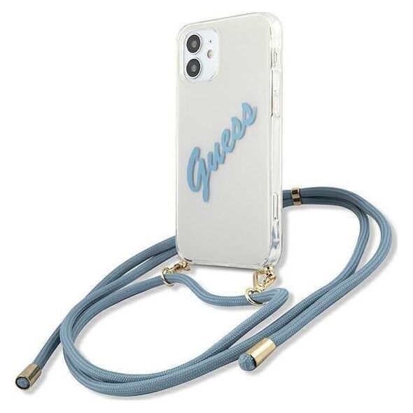 Guess Etui Guess GUHCP12SCRTVSBL Apple iPhone 12 mini niebieski/blue hardcase Script Vintage