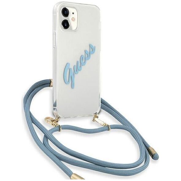 Guess Etui Guess GUHCP12SCRTVSBL Apple iPhone 12 mini niebieski/blue hardcase Script Vintage