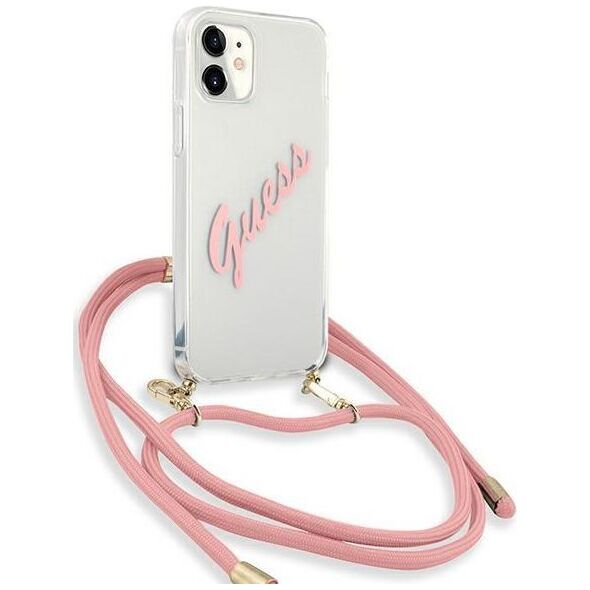Guess Etui Guess GUHCP12SCRTVSPI Apple iPhone 12 mini różowy/pink hardcase Script Vintage