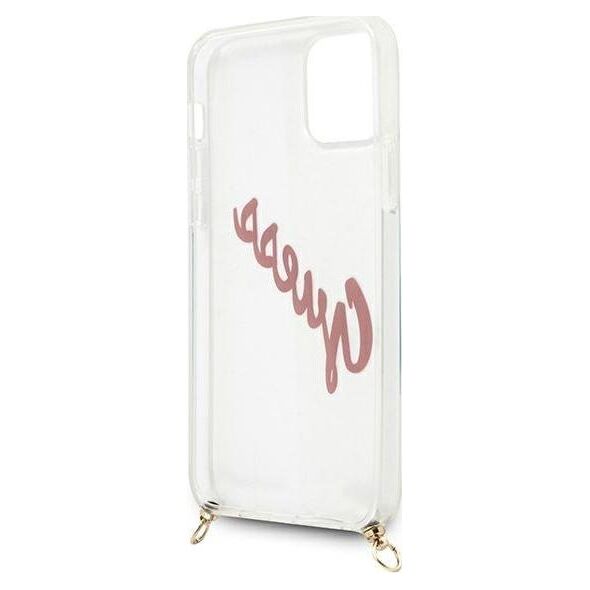 Guess Etui Guess GUHCP12SCRTVSPI Apple iPhone 12 mini różowy/pink hardcase Script Vintage