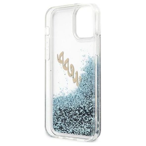Guess Etui Guess GUHCP12SGLVSBL Apple iPhone 12 mini niebieski/blue hardcase Glitter Vintage Script