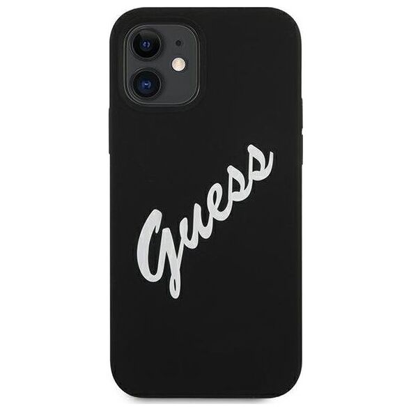 Guess Etui Guess GUHCP12SLSVSBW Apple iPhone 12 mini czarno biały/black white hardcase Silicone Vintage
