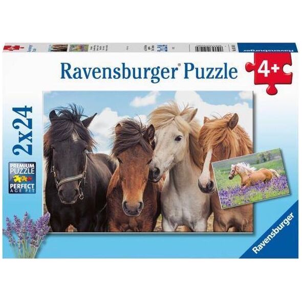 Ravensburger Puzzle 2x24 Konie