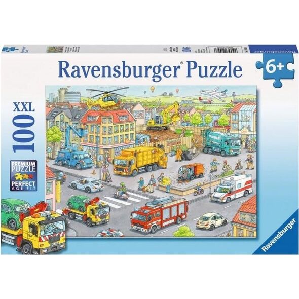 Ravensburger Puzzle 100 Pociąg w mieście XXL