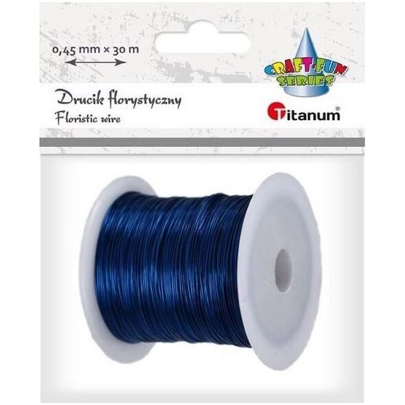 Titanum Drucik florystyczny 0,45mm x 30m granatowy